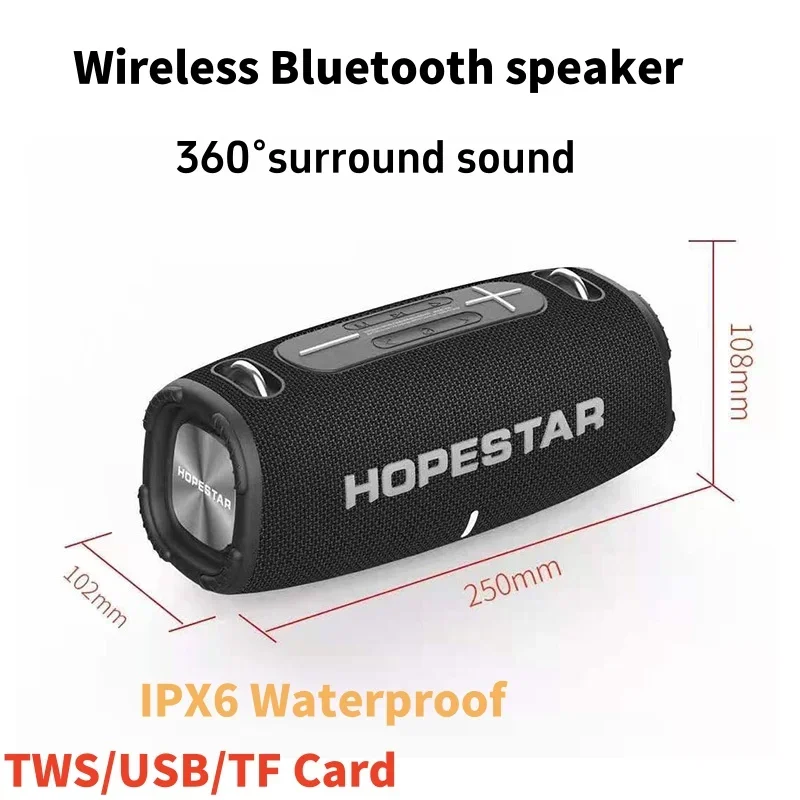 HOPESTAR H50 Беспроводное сопряжение TWS 50 Вт Высокомощный звуковой ящик Открытый