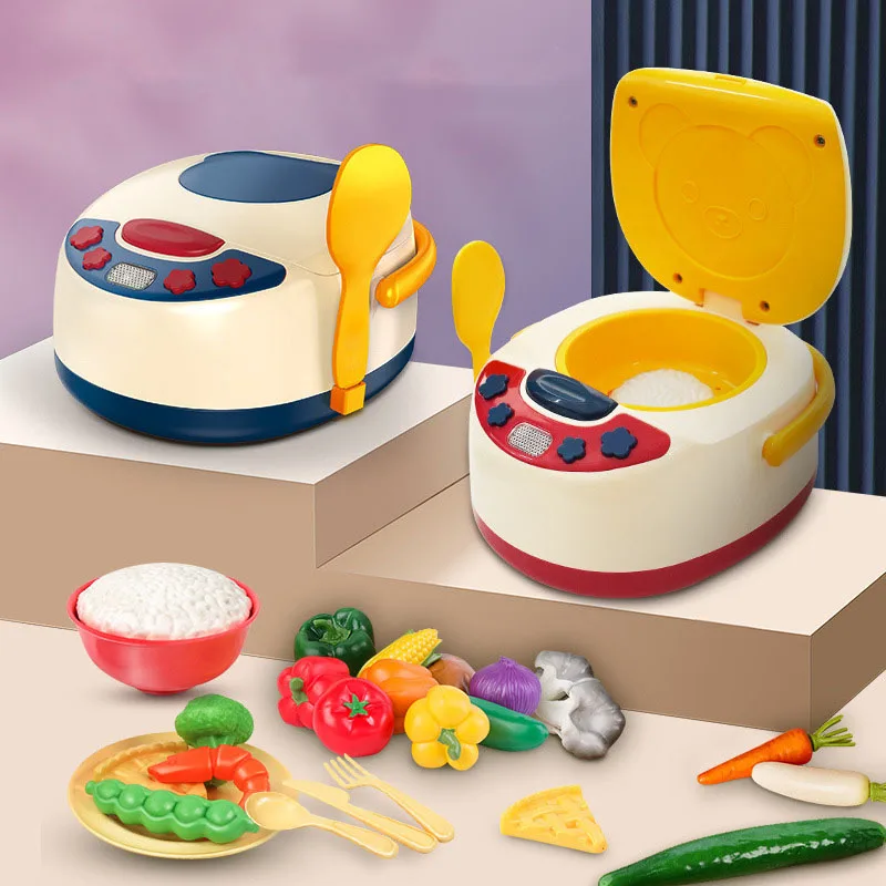 

Children Kitchen Toys Rice Cooker Model Pretend Play Simulation Kitchen Appliances for Food Accessories Toy Playing House Gifts