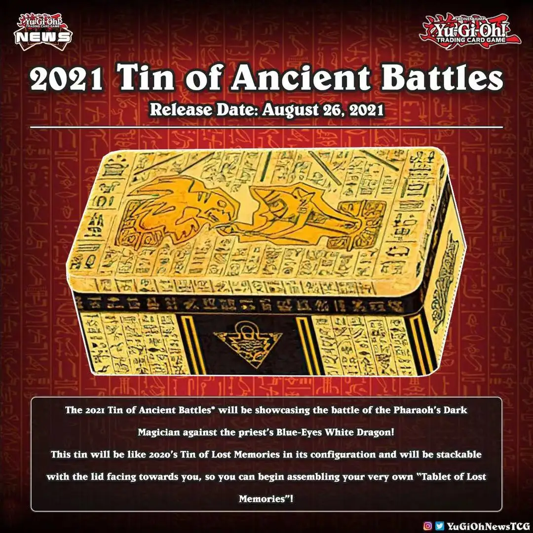 

Yu-Gi-Oh TCG 2021 Tin Of Ancient Battles MP20/MP21 Box US Version English Original Box (Brand New Unopened)