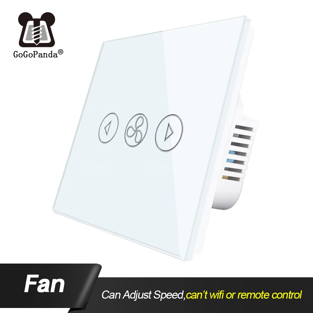 Новый ЕС Стандартный Вентилятор Диммер приложение Wi-Fi для Управление сенсорный
