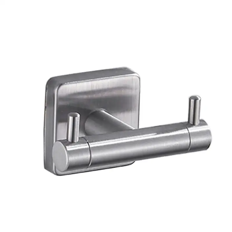 

Hook Rack Wall Mount Stainless Steel Brushed Texture Single Hook Home Storage for Garage Kitchen Bathroom