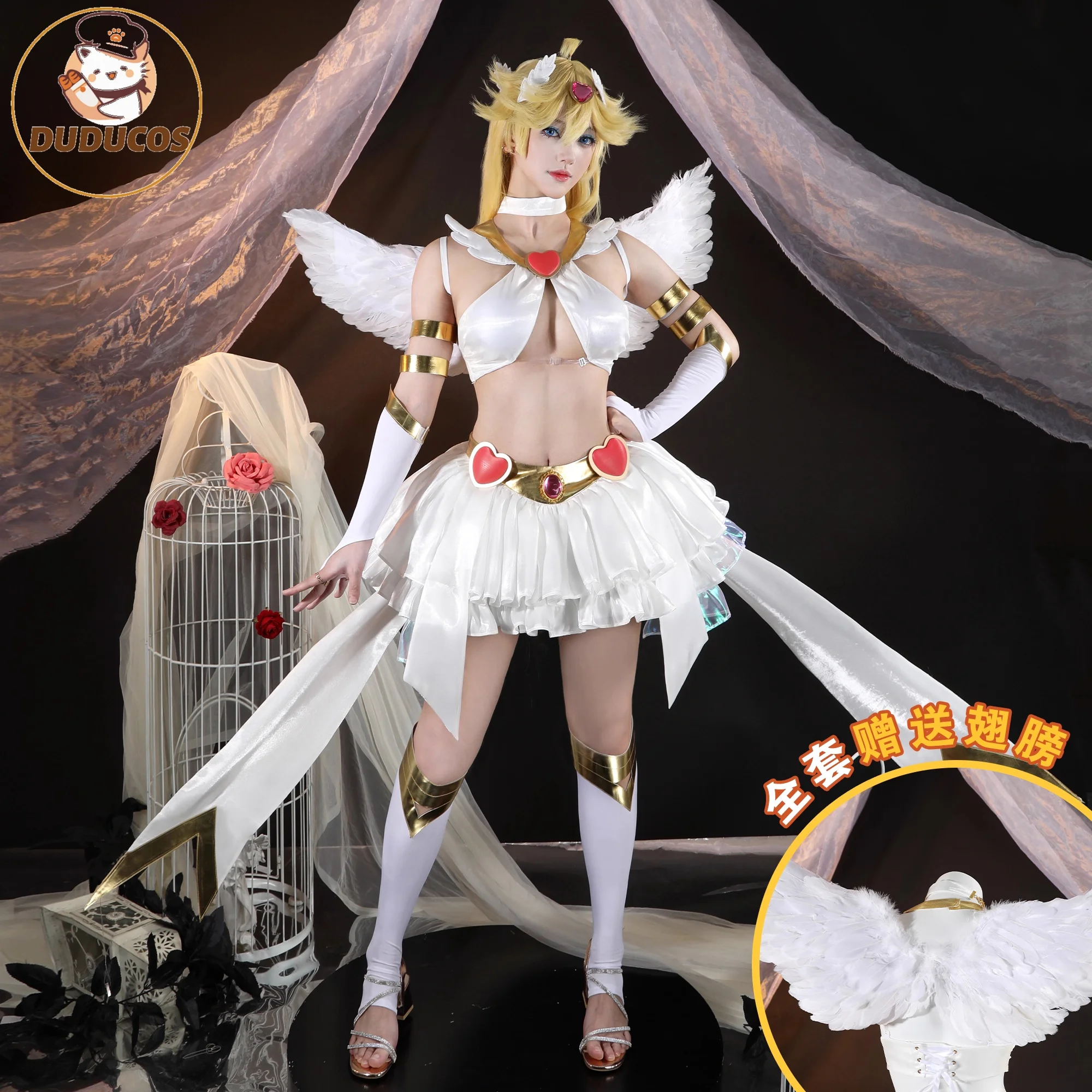 Фото DUDU-SR Косплей Angell Pantyy Anarchy Косплей Костюм Платье с Крыльями Полный комплект костюмов на Хэллоуин №2