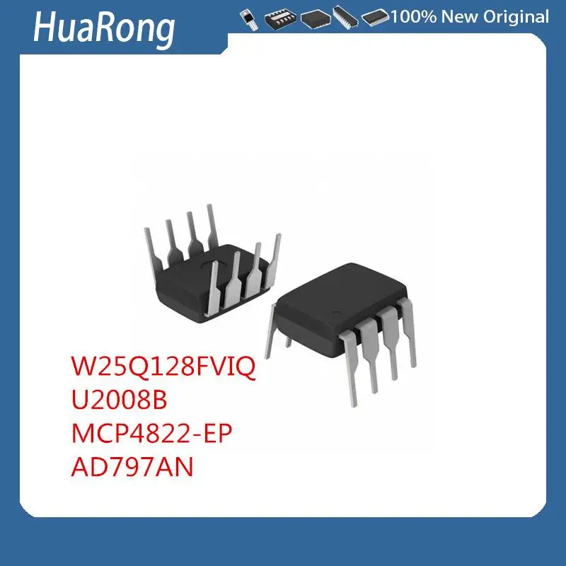 5 шт./партия W25Q128FVIQ W25Q128 25Q128FVIQ U2008B MCP4822-EP AD797AN DIP8