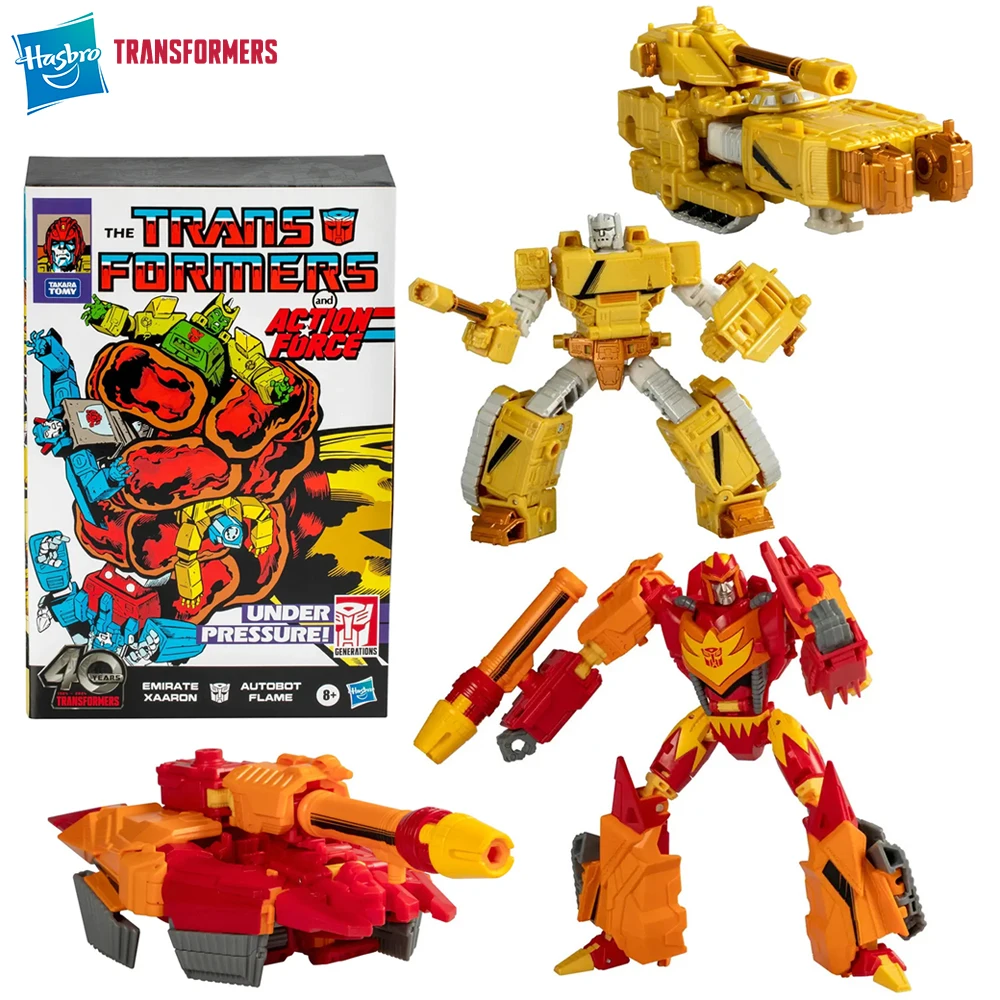 В наличии Hasbro Transformers Generations Comic Edition Autobot Flame &amp Emirate Xaaron 2-PACK Фигурка Коллекция
