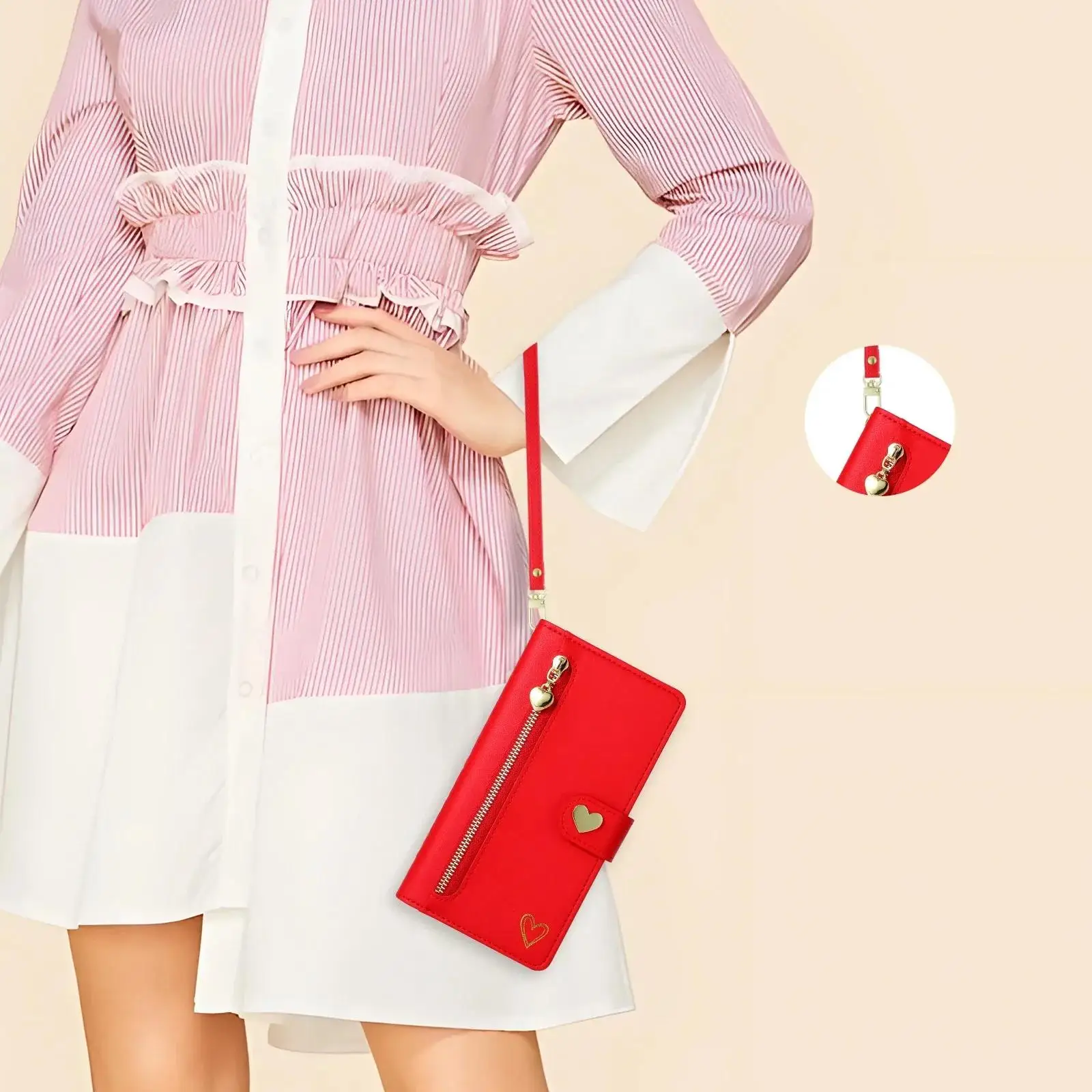 Роскошный чехол-кошелек с откидной крышкой на молнии для Sony Xperia 10 Vi 5 V 1 iV III II Plus