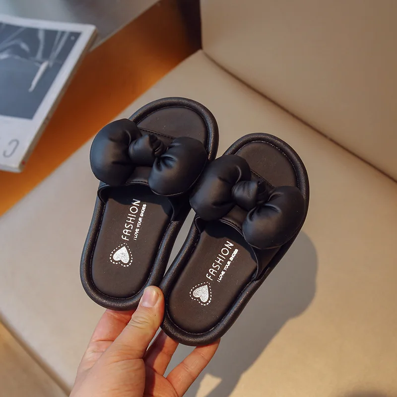 

Children Big Bow Casual Versatile Open-toe Kids Fashion Summer New Girls Slippers 2023 Simple Cute Princess Shoes Free Shipping