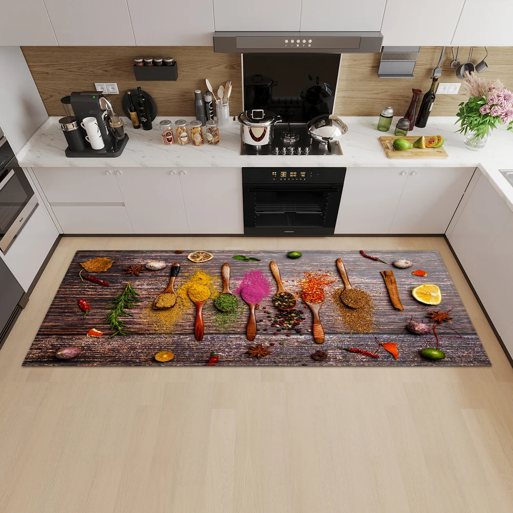 

Modern Kitchen Mat Home Hallway Entrance Doormat Bedroom Living Room Floor Decor Carpet Bathroom Balcony Door Anti-Slip Foot Rug