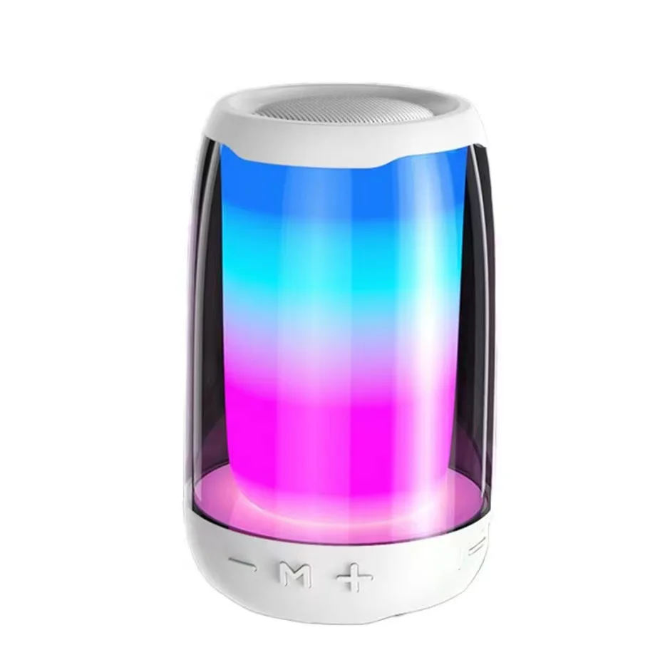 

Colorful LED Lights Bluetooth Speaker PULSE MiniE4 TWS Wireless Speakers Waterproof Subwoofer Full Screen Outdoor Speaker