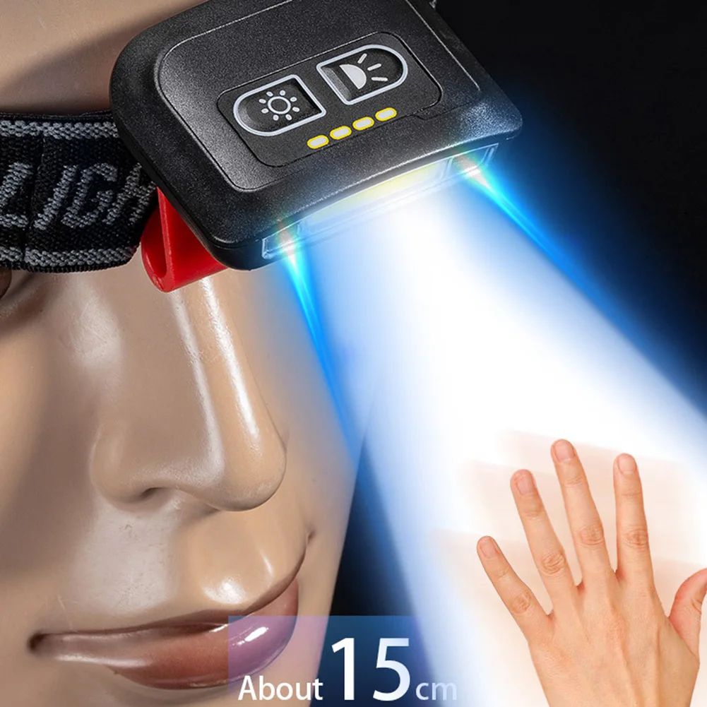 

LED Induction Cap Clip Light USB Rechargable Mini Headlight Waterproof Clip-on Baseball Cap Lamps Outdoor Fishing Headlamp Torch