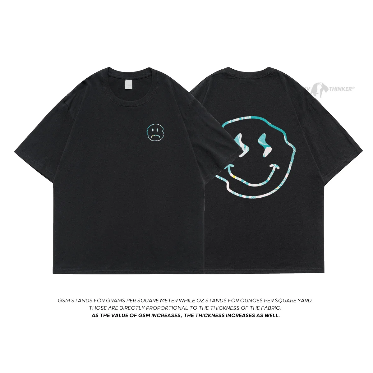 

Streetwear Cartoon Face Graphic Men's T-shirt Oversized HarajukuT shirts For Man Summer Short Sleeve Tops Fashion Male Tees