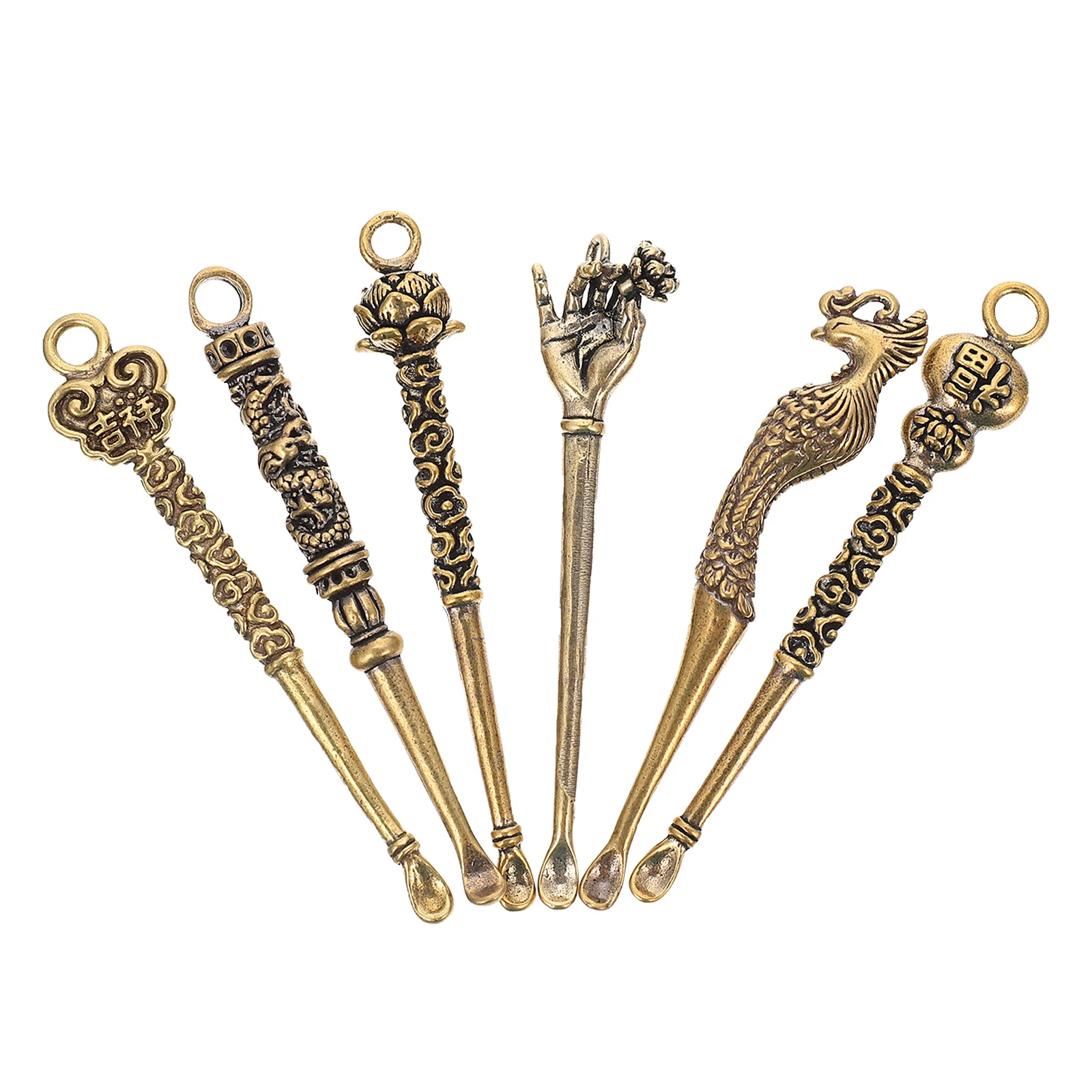 

6 Pcs Gel Cleaner Car Snorter Ear Wax Pickers Ear Wax Cleaners Filling Vials Scoops Lab Spatula Spoon