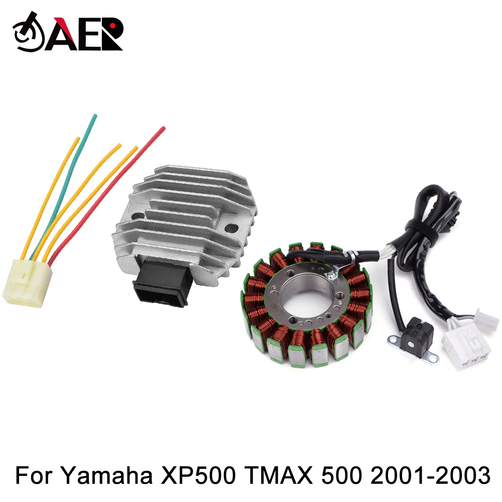 Tmax500 катушка статора генератора + регулятор напряжения Выпрямитель для Yamaha XP500 T max 500 2001 2002 2003