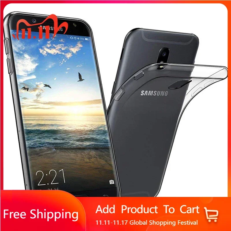 Кристально чистый силикагель чехол для телефона Samsung Galaxy J3 2017 ЕС Версия J3 Pro 2017 J3Pro прозрачный ТПУ Ультратонкий чехол для задней панели