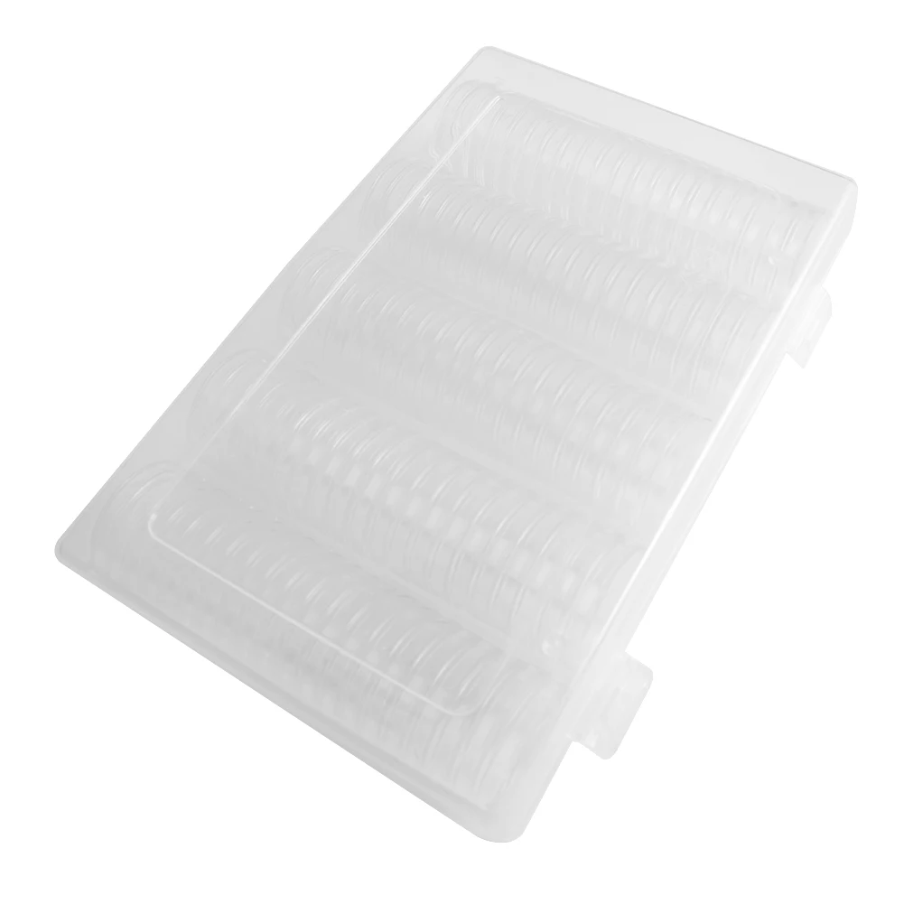 

27 мм 30 мм коробка для монет, держатель для капсул, прозрачная пластиковая круглая коробка для хранения, коллекция монет, памятная коробка