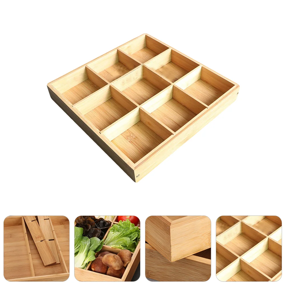 

Wooden Tray Box Plate Snack Serving Fruit Candy Sushi Dishdivided Platter Appetizer Plates Wood Sidebowl Organizer Storage Dried