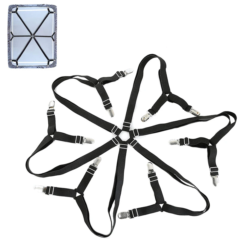 

Зажимы для матраца, эластичные захваты для простыни, 12 зажимов, крепление на ремень, нескользящий ремешок