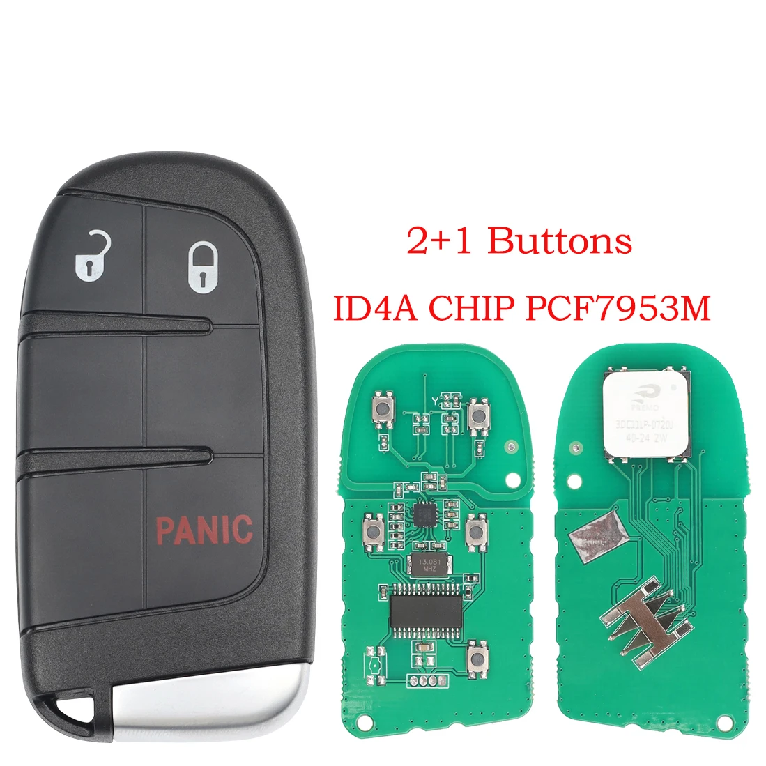 

WZJ Keyless Go Car Key Smart Remote Key 433 МГц для Jeep Compass Renegade Fiat 500 500X 500L SIP22 M3N-40821302 4A Chip