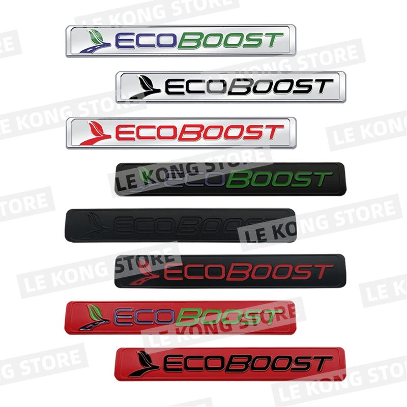 Значок ECO BOOST для автомобильной головы, багажника, кузова, наклейка, эмблема, аксессуары для Ford Focus Mendeo Fiesta Kuga Range, металлический Стайлинг автомобиля