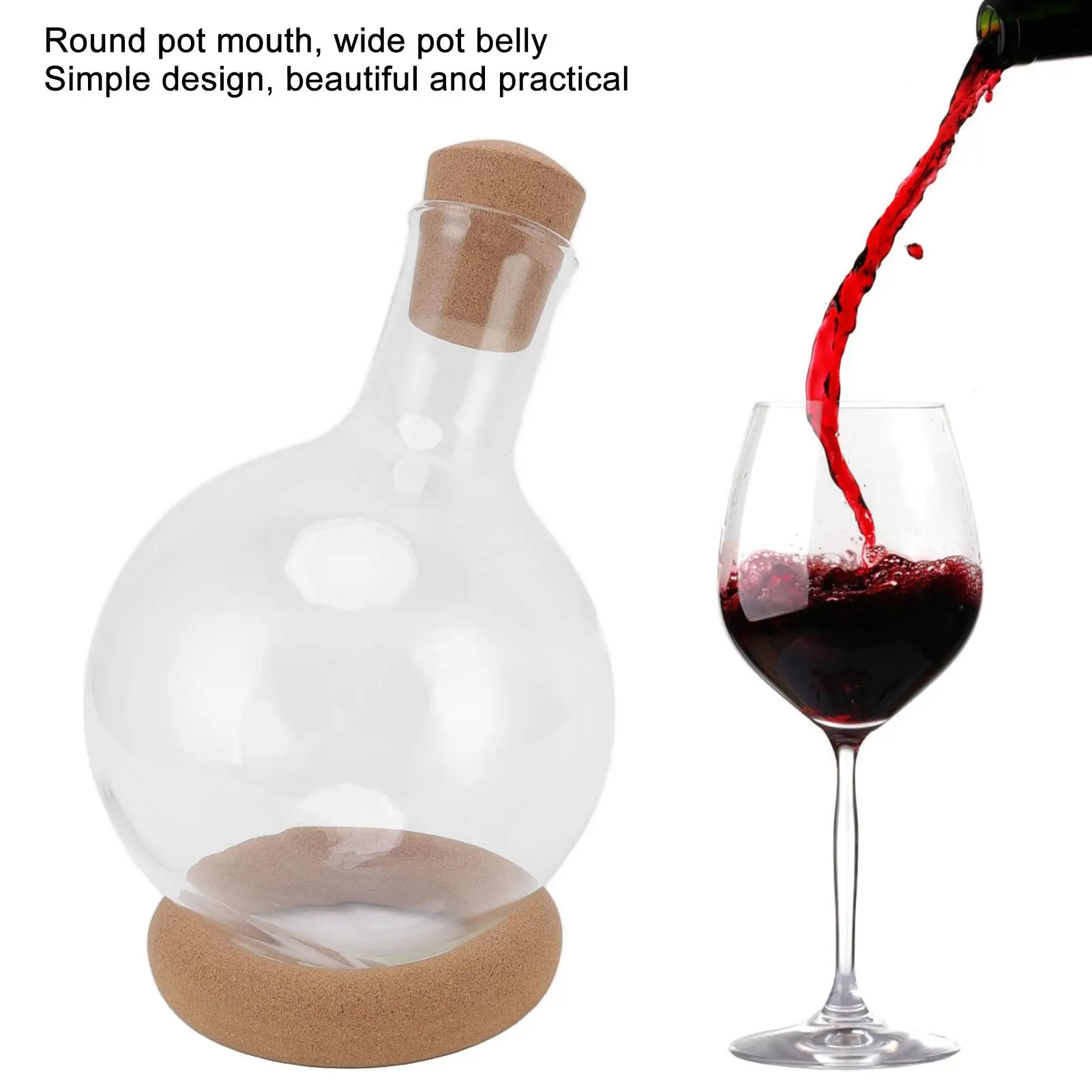 Графин премиум-класса для красного вина с основанием — быстрый стеклянный