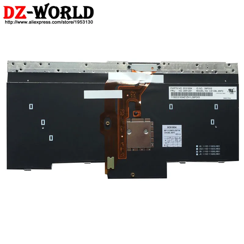 Клавиатура Azerty FR с французской подсветкой для Lenovo Thinkpad T430 T430S T530 W530 X230 планшета и