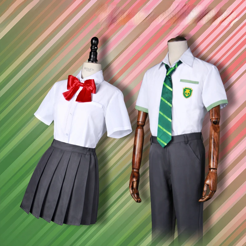 

Japanese Anime Kimi no Na wa Your Name Tachibana Taki Miyamizu Mitsuha Cosplay Costume Halloween Carnival High School Uniforms