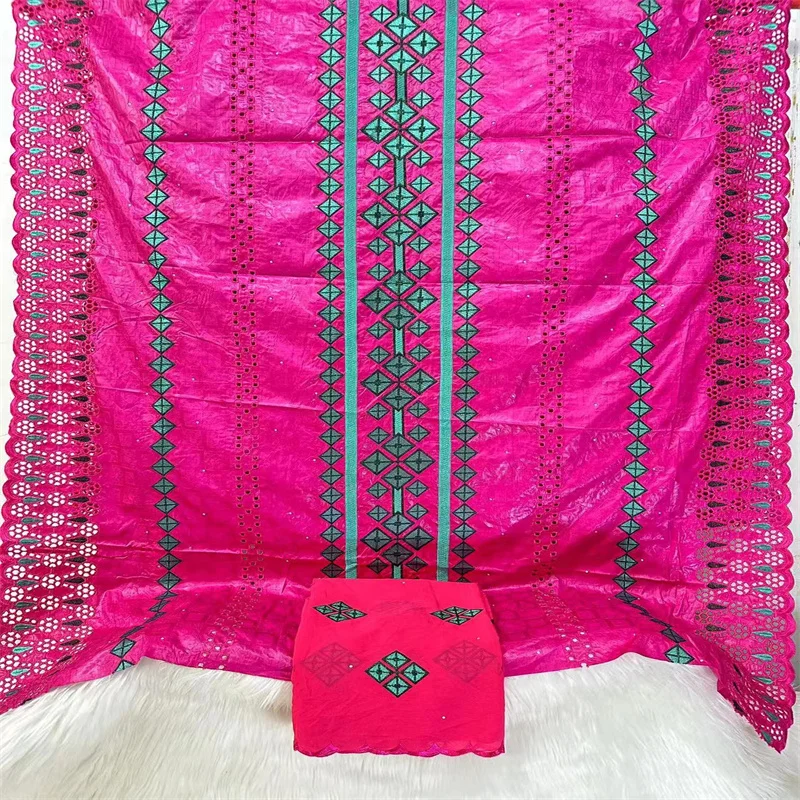 

5+2 yards African Bazin Riche Brode Fabric With Scarf Latest Fashion Embroidery Basin lace fabric For wedding part 7L071601