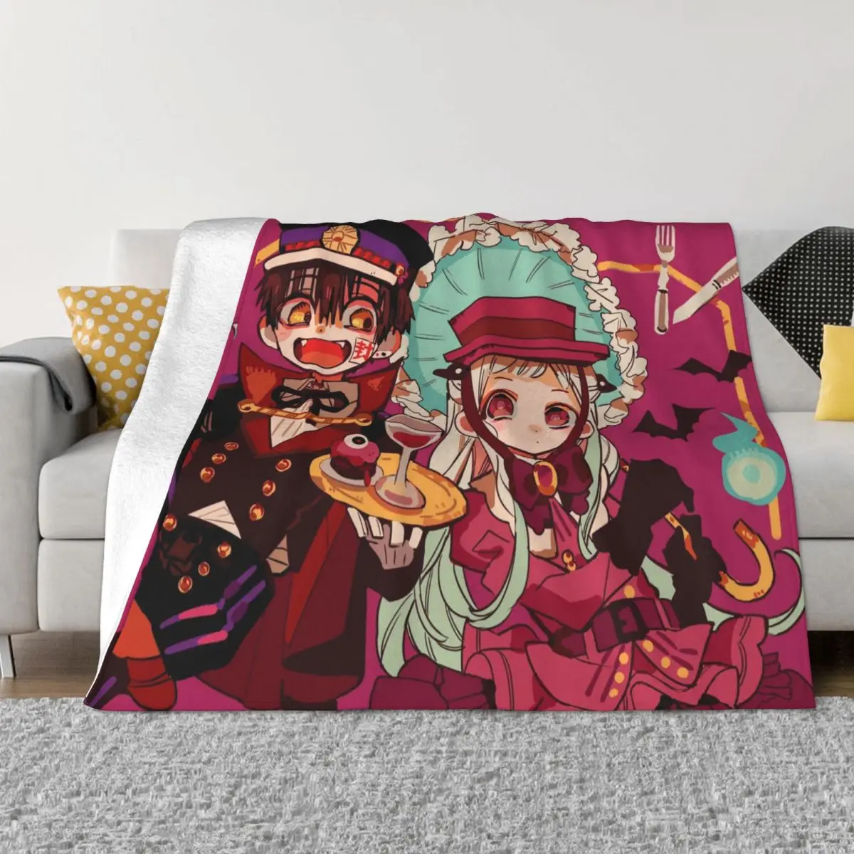 

Anime Jibaku Shounen Hanako Kun Blankets Yashiro Nene Fuzzy Awesome Breathable Throw Blankets for Bedspread Spring Autumn