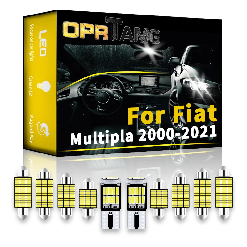 

OPRTAMG для Fiat Multipla 2005 2006 2007 2008 2009 2010 2011 2012-2022 T10 C5W светодиодный ная лампа W5W светодиодная сигнальная лампа внутренние лампы