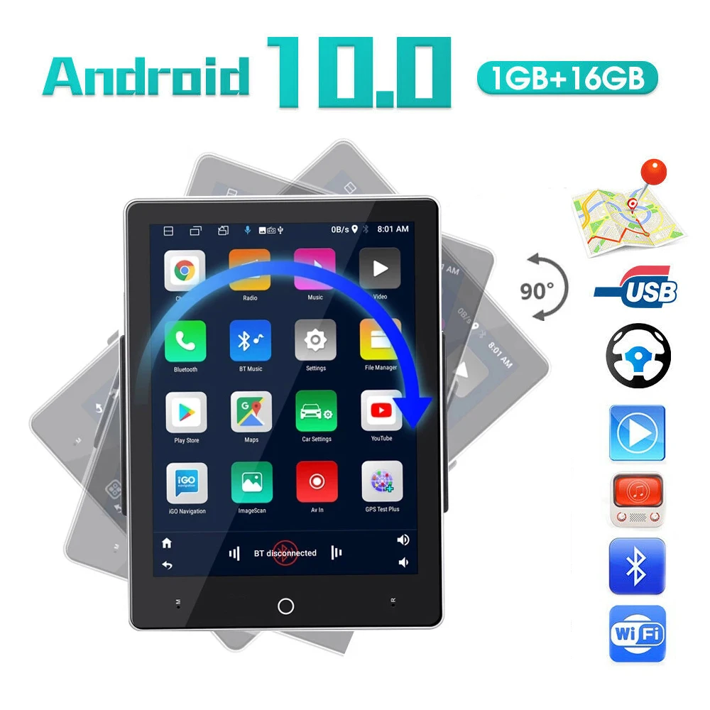 

Автомагнитола Tesla 2DIN, 10,1 дюйма, Android 10, сенсорный экран, Bluetooth