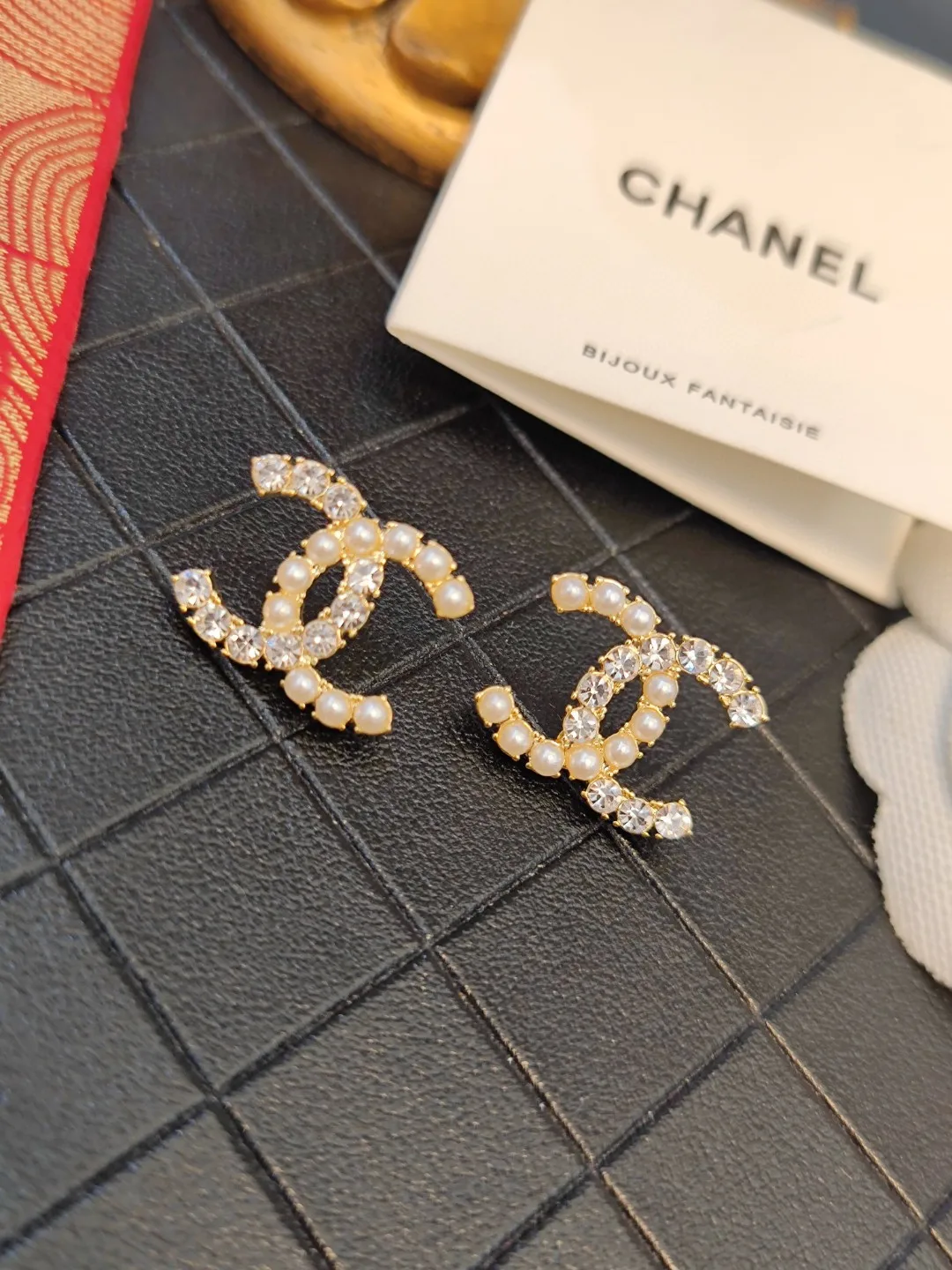 серьги CHANEL Модные роскошные золотые со стразами из циркона серьги-капли