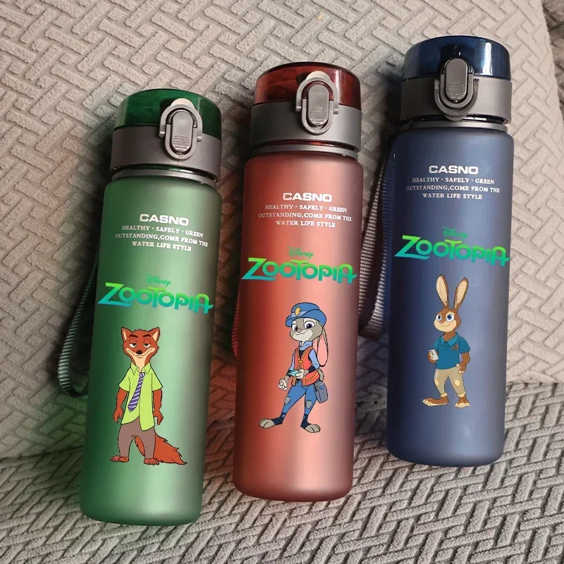560 мл Зверополис мультфильм герметичная бутылка для воды портативная большая