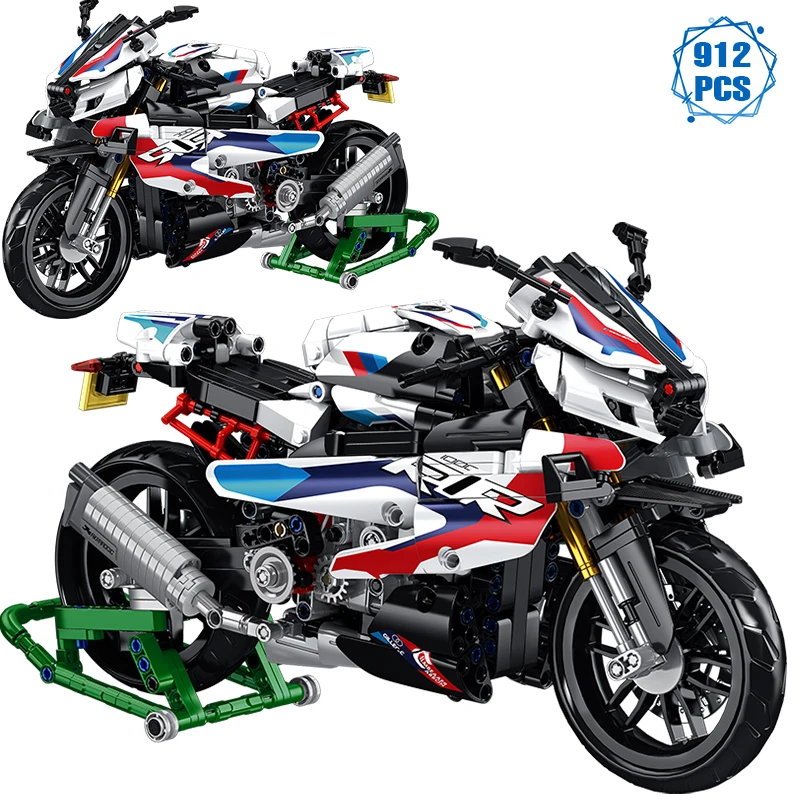 

Technical Famous Speed Racing Motorcycle Building Blocks Expert Locomotive Model Bricks Construction Toys For Boys Adults Gifts