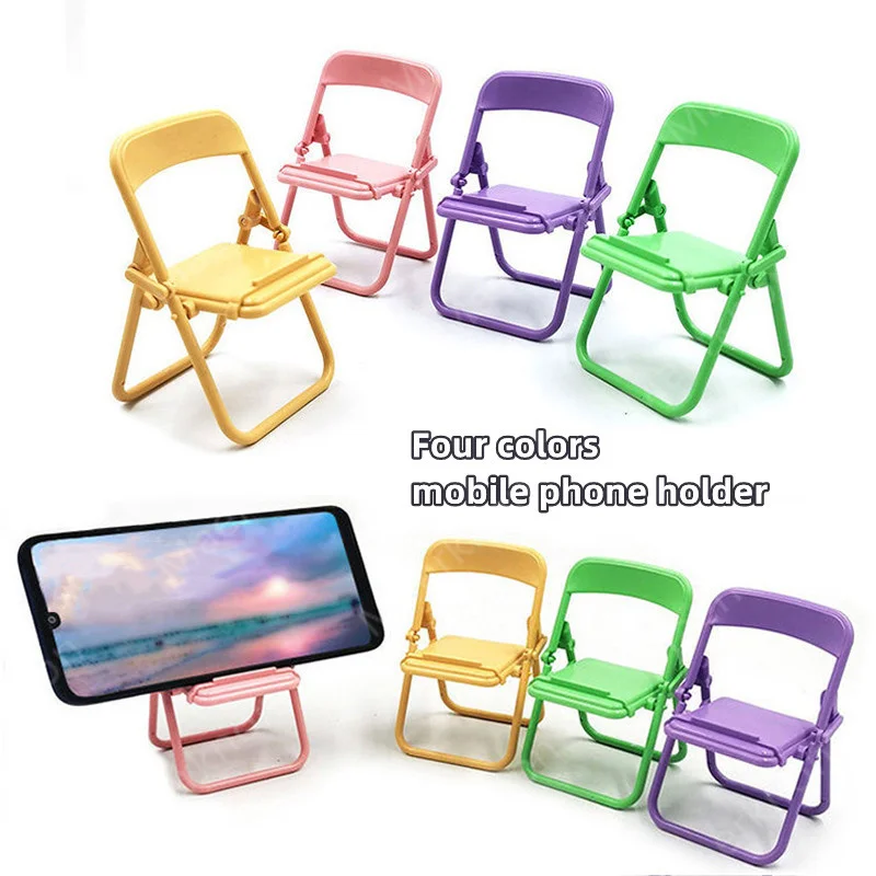 

Portable Mini Mobile Phone Stand Desktop Chair Stand 4 Color Adjustable Macaron Color Stand Foldable Shrink Decoration Decoratio