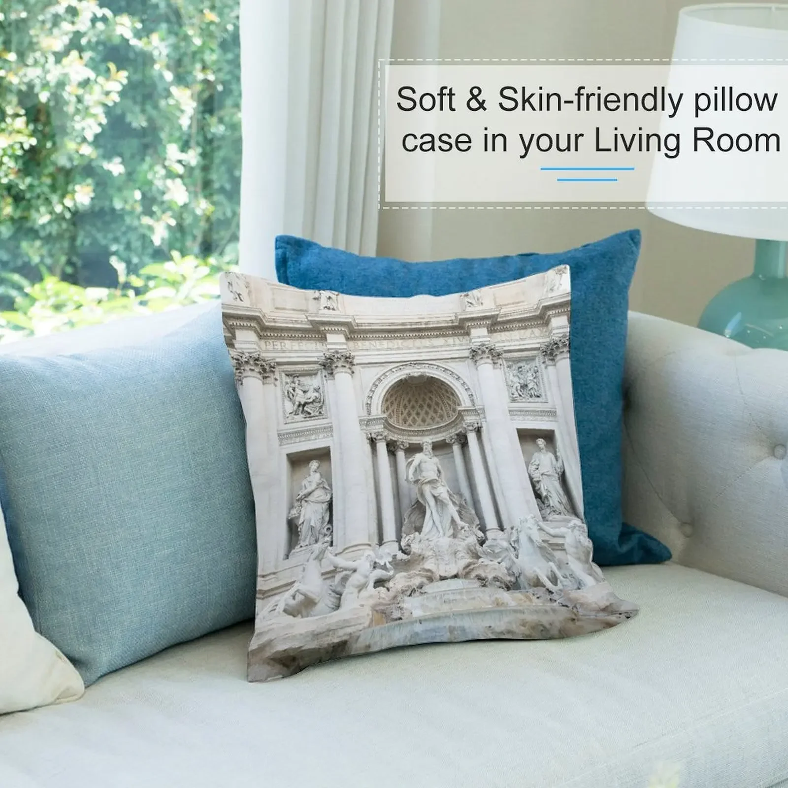 Фонтан Треви в Риме # 1 путешествие стена Художественная декоративная подушка