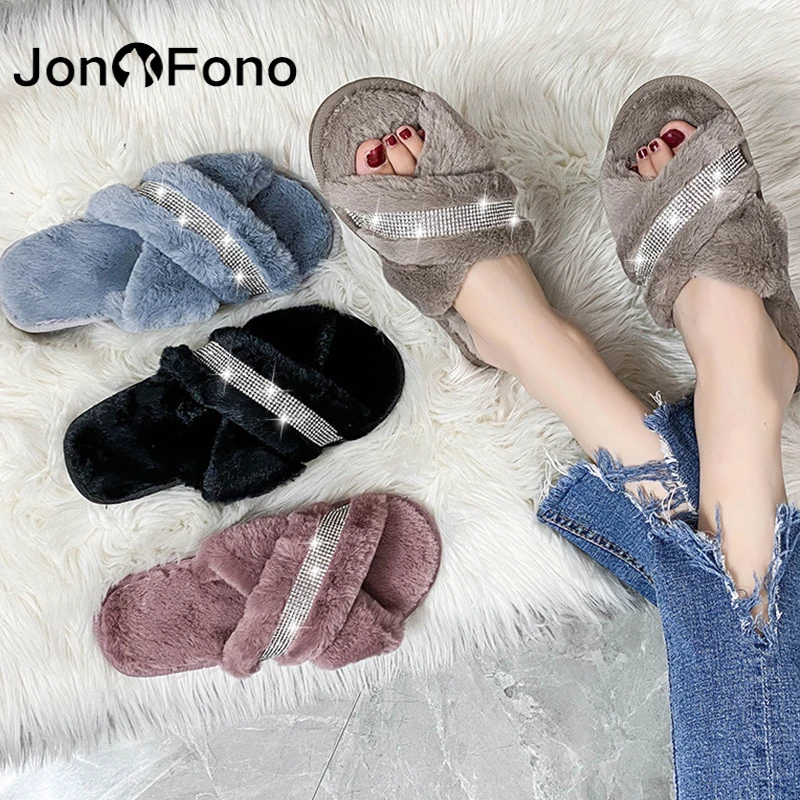 

Новые поступления женских тапочек jonoтелефона 2023, домашняя женская обувь с мехом, модная Милая обувь для отпуска