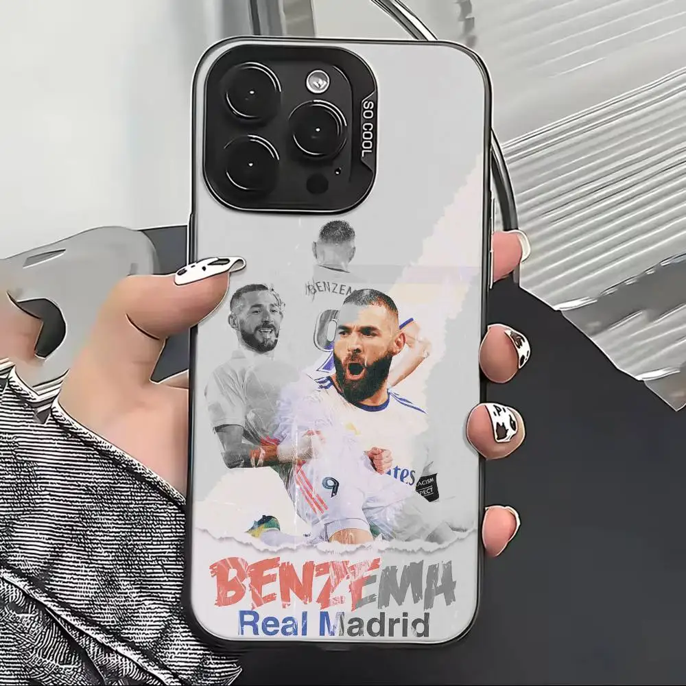 Фото Чехол для телефона K-Karim Benzema Football Cheer для iPhone 17, 16, 15, 14, 13, 12, 11 Plus, Pro Max, XS, цветной, с серебряным покрытием внутри №5