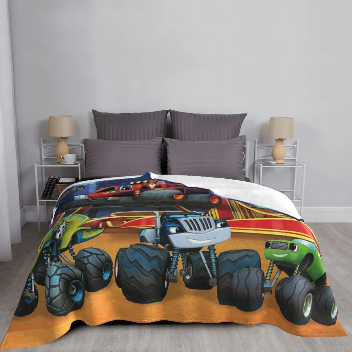 Машинки Blaze And The Monster мультяшное одеяло Фланелевое кондиционирование воздуха