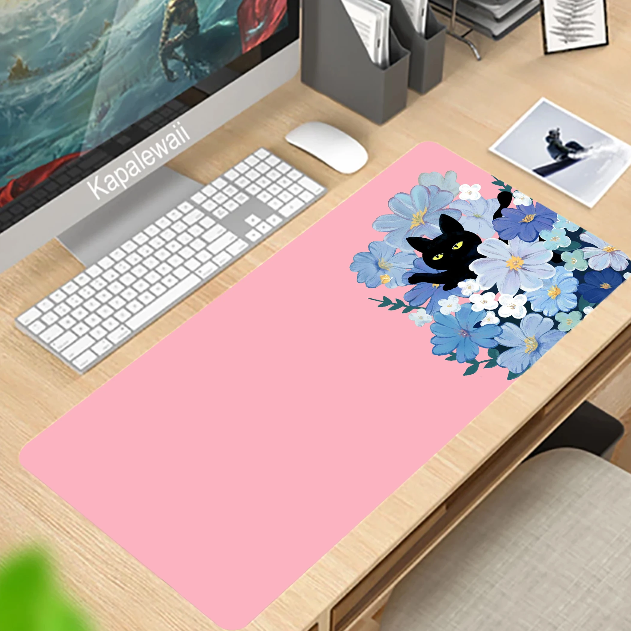 

Mousepad Black Box Mouse Pad Large Office Carpet Japan Mausepad Deskmat 90x40 Amime Keyboard Home Working or Office Mat