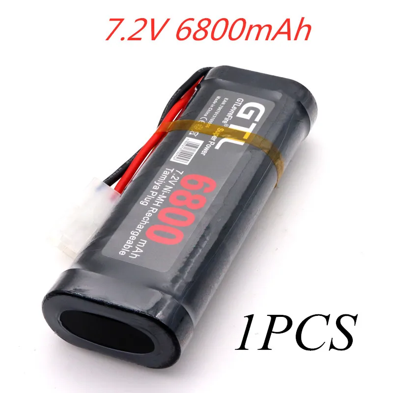 

2021 New 7.2V Battery 6000mAh NiMH Batteries Pack For RC Car Truck Buggy Boat Tank Ni-Mh Baterias gray supper power