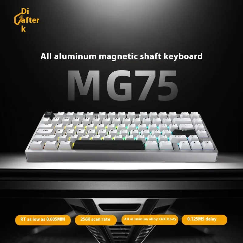 Фото Irok MG75 Pro индивидуальный магнитный переключатель из алюминиевого сплава с ЧПУ, игровая клавиатура 8K RT0.005MM RGB, прокладка, магнитный переключатель, микс №5