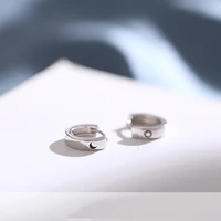 sun moon hoop earrings for women small round circle piercing minimalist ear rings 2022 new korean lovers earrings cuff
