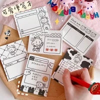 50sheets black white series notepad sticky notes books for student kawaii stationary planner notebook memo scrapbooking sticker