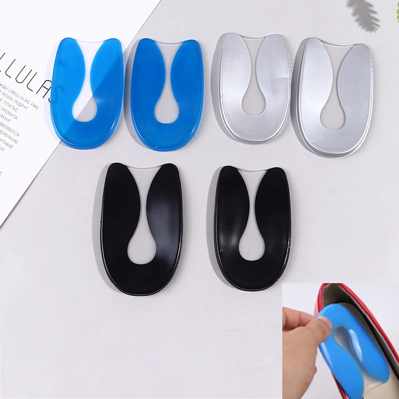 

1Pair Foot Pain Relief Silicone Gel U-Shape Plantar Fasciitis Heel Protector Heel Spur Cushion Pad Shoe Insert Insole Men Women