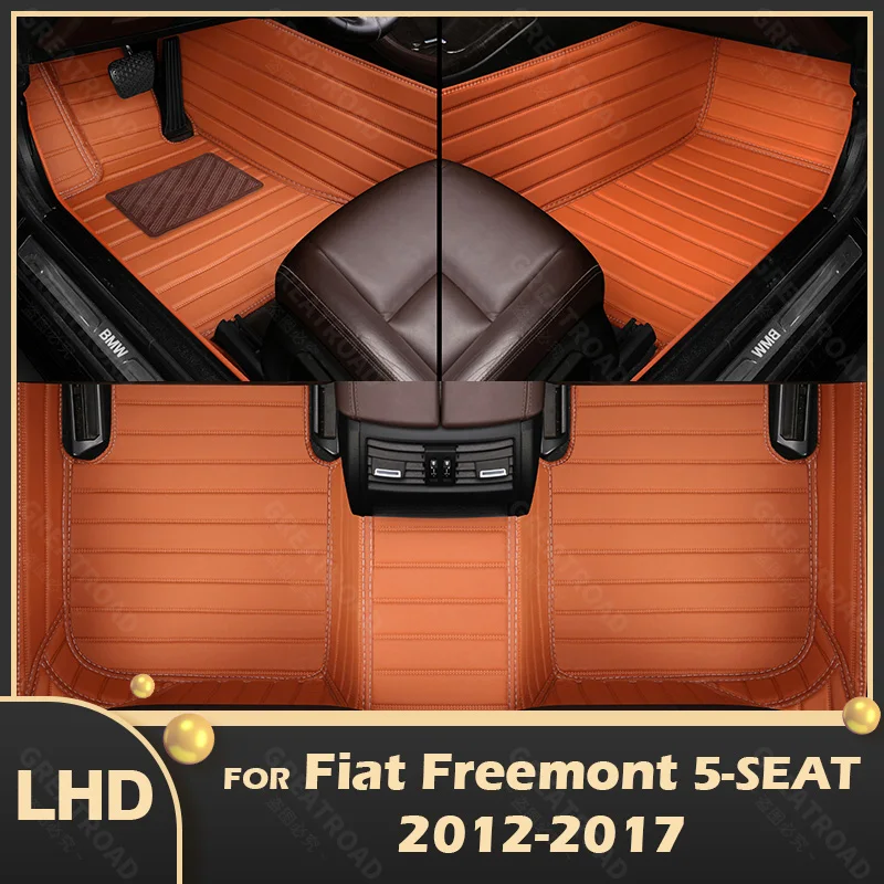 

Автомобильные коврики для Fiat Freemont, пять сидений, 2012, 2013, 2014, 2015, 2016, 2017, индивидуальные автомобильные подкладки для ног, искусственная Обложка