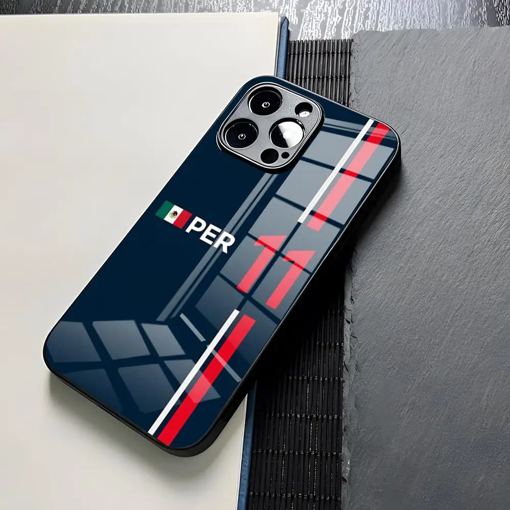 Sergio Perez F1 Formula 11 Коврик для мыши с комиксами Iphone 16 15 13 12 14 Pro Max Mini X Xr Xs 8 7 Puls 6 Glass Funda Cover