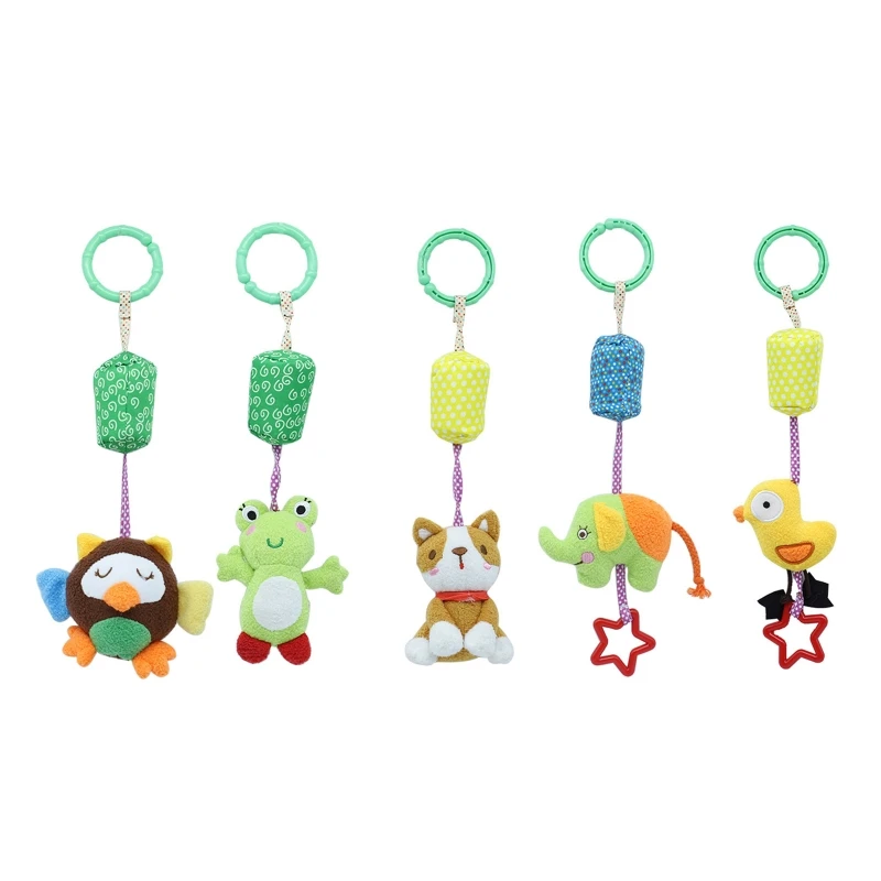 

Baby Shaking Bell Car Seat Toy Cartoon Plush Animal Musical Toy for High Chairs