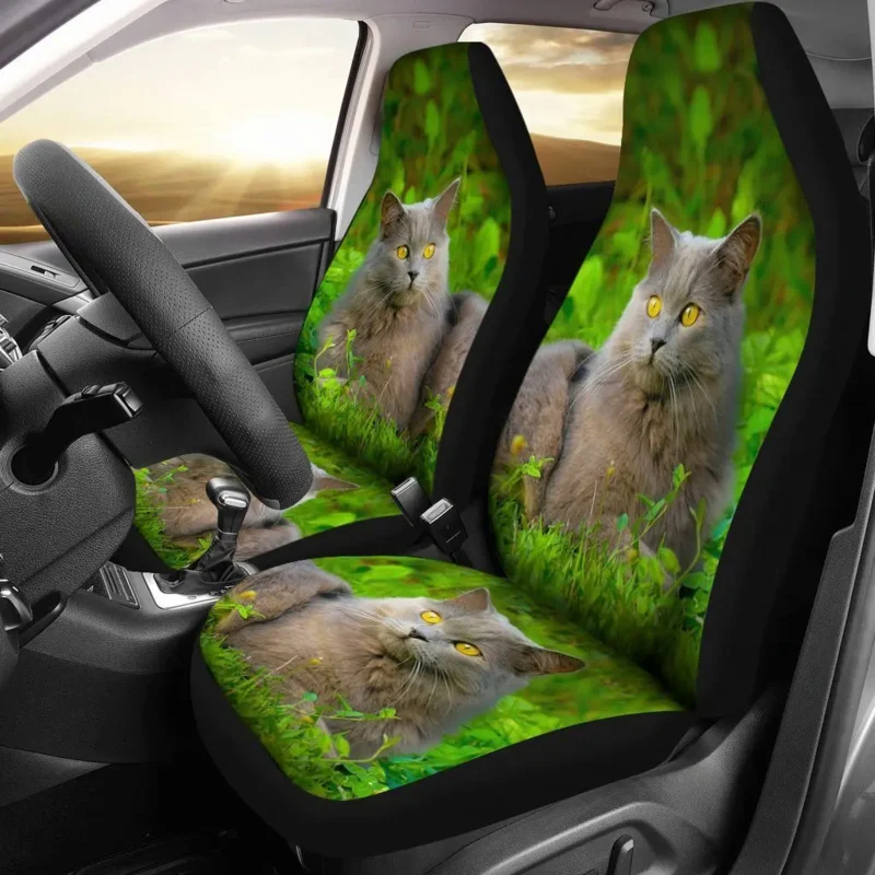 

Chartreux Cat Nature Print Covers Set 2 Pc, Car Accessories Seat Cover