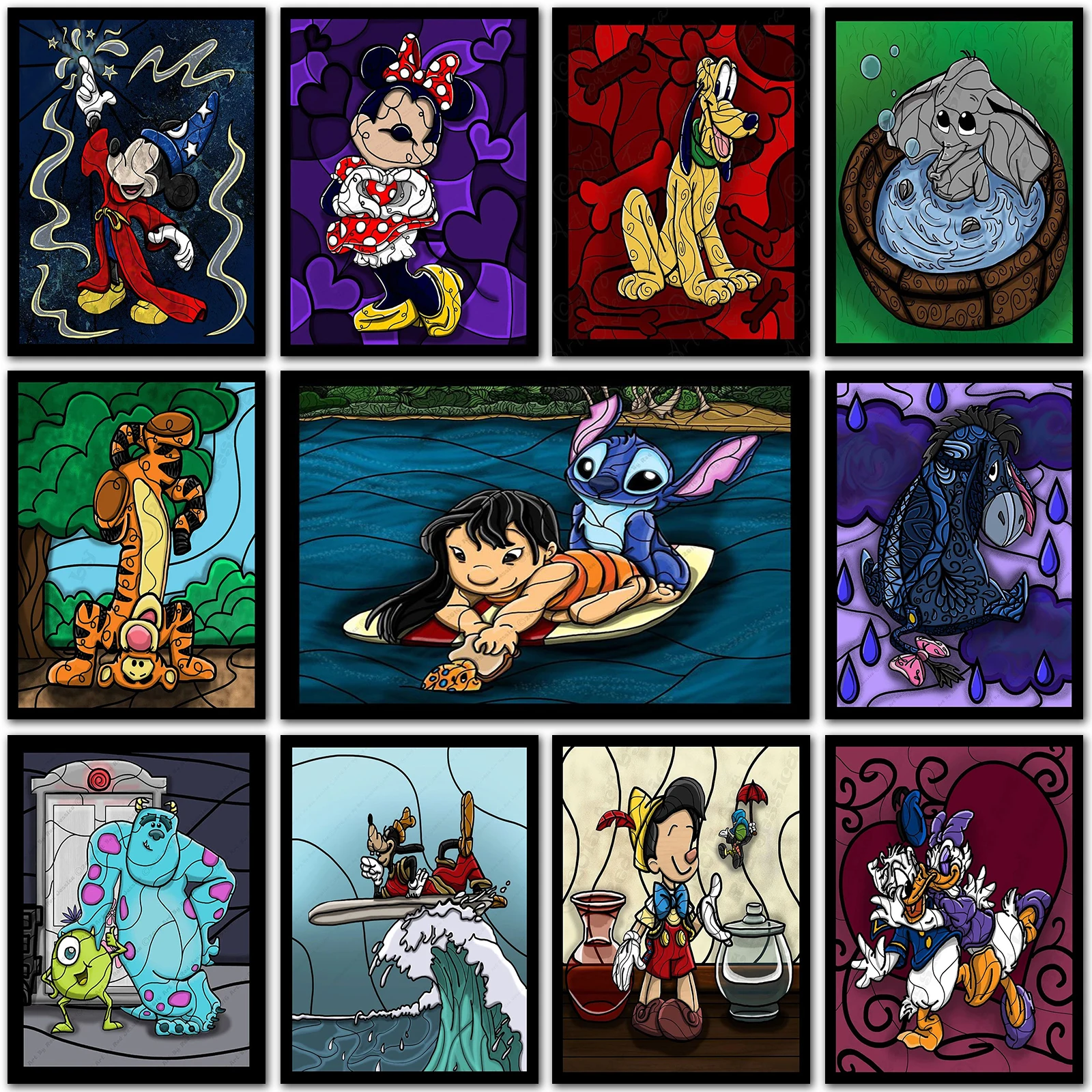 

5D Diamond Painting Disney Mickey Mouse Dumbo Donald Duck Full Square&Round Diamond mosaic embroidery Cross stitch home decor