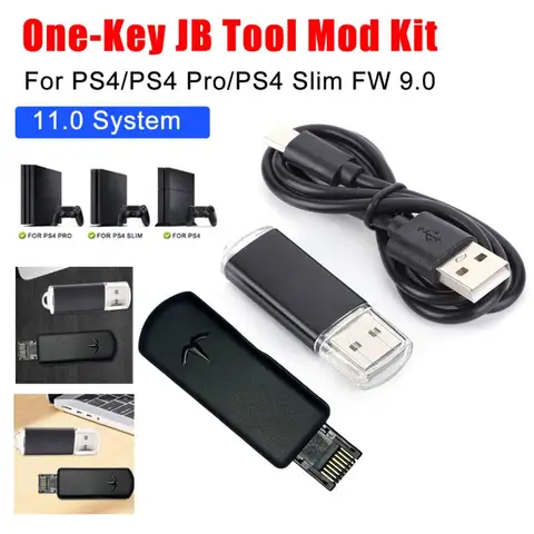 Набор инструментов JB, один ключ, USB-ключ с кабелем Ethernet Type-C, USB-адаптер JB для PS4/PS4 Pro/PS4 Slim FW 9,0-