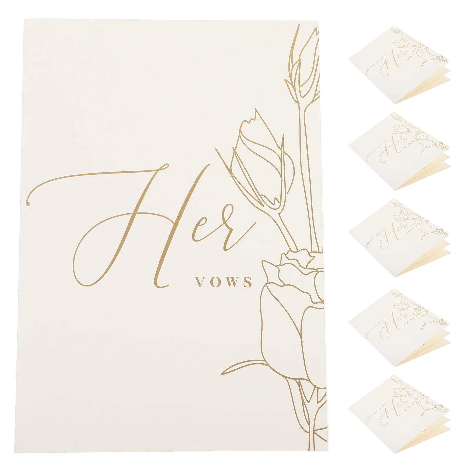 

10 Pcs Vow Cards Wedding Vows Beautiful Book His Her Specialty Paper Swearing Books